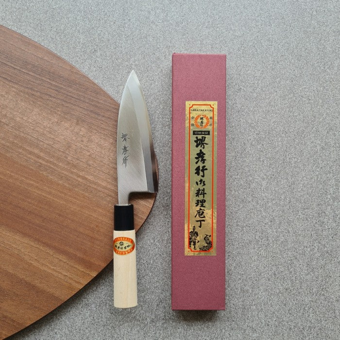 Japanese Knife SAKAI TAKAYUKI Kasumi Shirogami #3 Deba 150mm