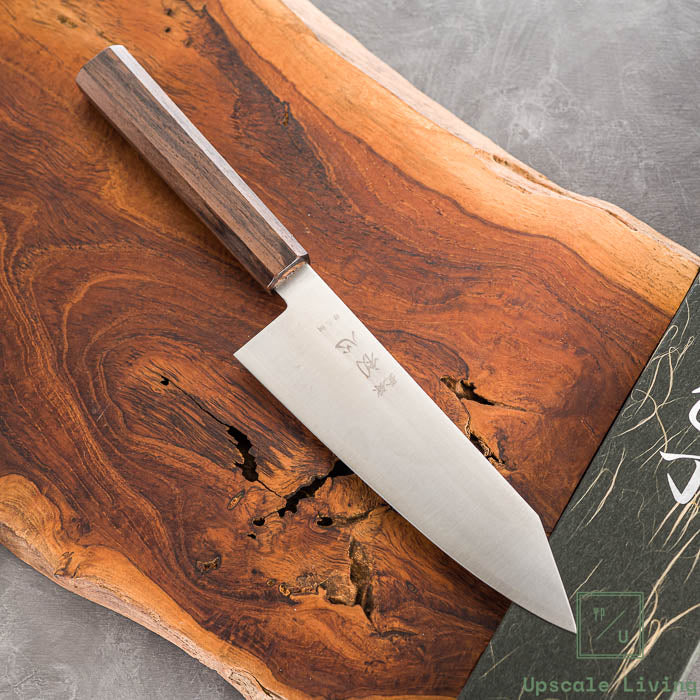 Pisau Dapur Jepang Hatsukokoro Hayabusa Silver#3 steel Migaki Bunka 180mm