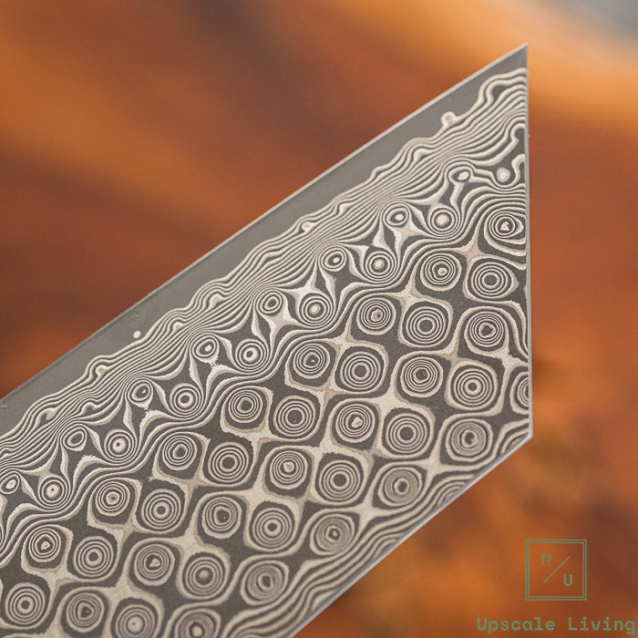 Pisau Dapur Jepang Nigara Hamono Anmon SG2 Damascus Kiritsuke Nakiri 180mm