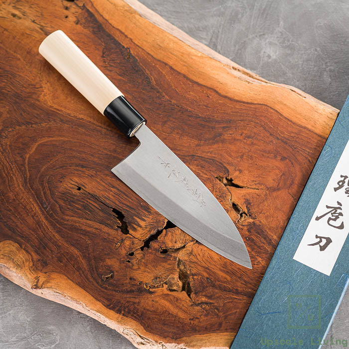 Pisau Fillet Ikan Kitaoka Aogami#2  Migaki HPC Ko Deba 135mm