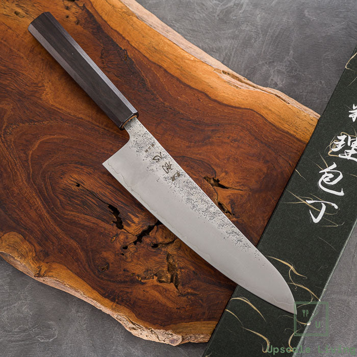 Hatsukokoro Ginrei Silver#3 Steel 3-Layer Nashiji Gyuto 210mm