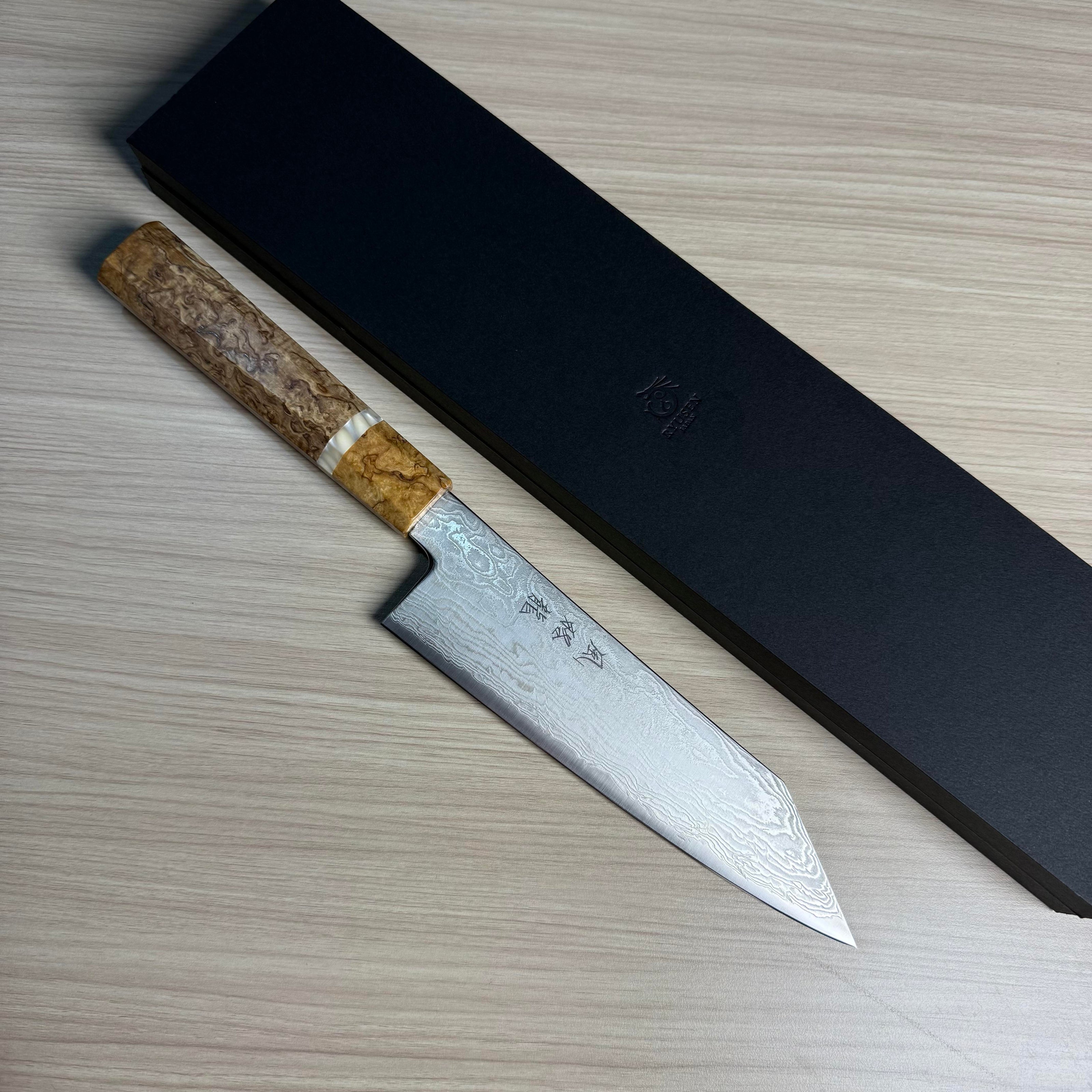 Pisau Dapur Jepang Ryusen Fukakuryu KAI ATS314 Damascus WA Bunka 170mm
