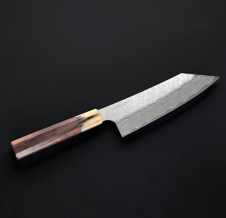 Pisau Dapur Jepang Nigara Hamono SG Strix Damascus Tsuchime  Bunka 170mm