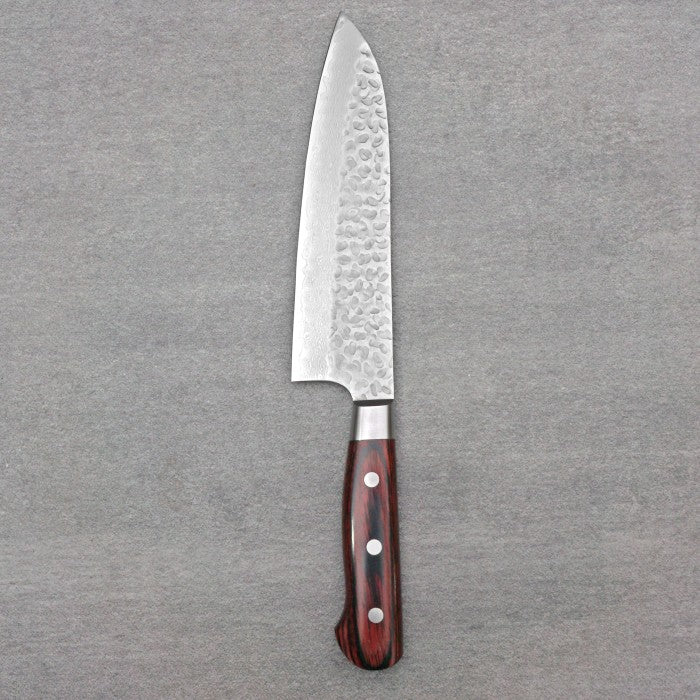 SAKAI TAKAYUKI 33-Layer Damascus Hammered Santoku 180mm