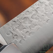 Pisau Dapur Jepang Takamura Chromax Tsuchime Santoku 170mm Brown Handle