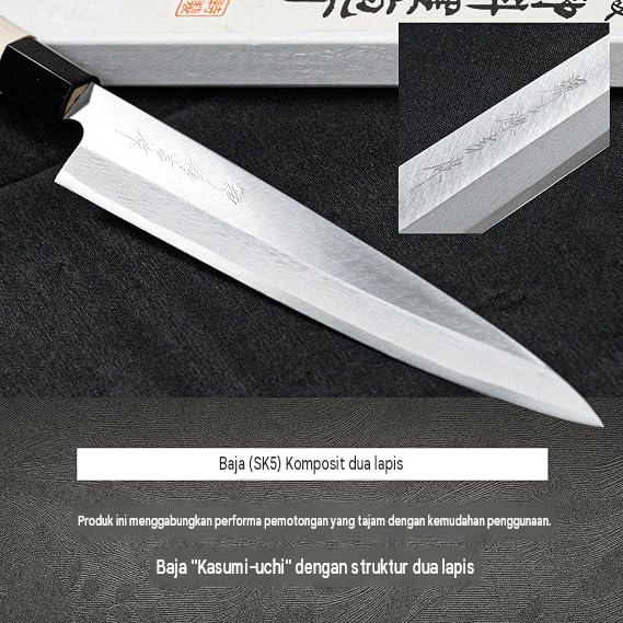 Pisau Dapur Jepang Sakai Genkichi SK-5 Steel Yanagiba 210mm