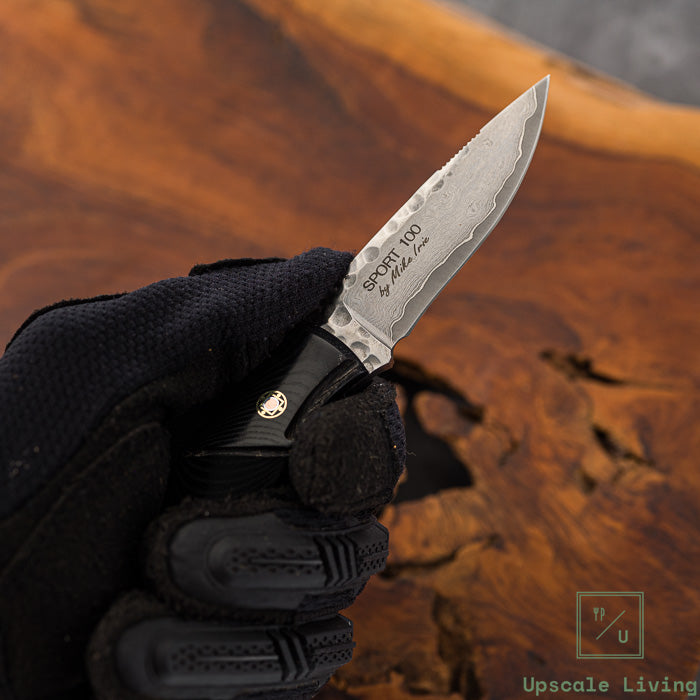 EDC Japanese MC-231DB Mike Irie Collaboration Sport 100 Damascus with VG-10 Core Micarta 165mm Fixed Blade