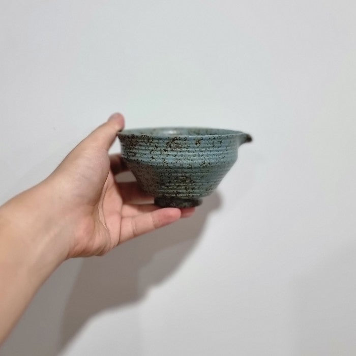 ZenCha - ChaWan Retro Matcha Bowl With Spout - Mangkuk Matcha Rustic