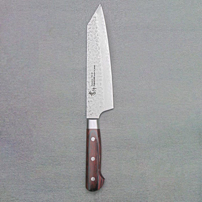 Pisau Jepang SAKAI TAKAYUKI 33-Layer Damascus VG10 Hammered Kengata 190mm