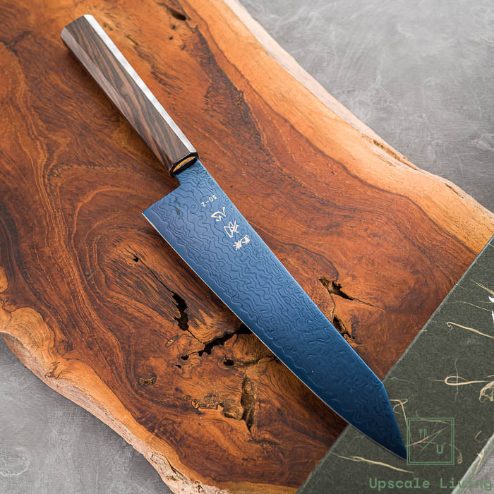 Hatsukokoro Ryuhyo Blue coating  SG2 Damascus Kiritsuke Gyuto210mm