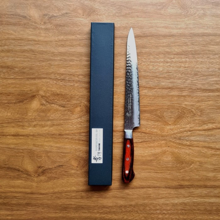 SAKAI TAKAYUKI 33-Layer DamascusHammered Sujihiki 240mm