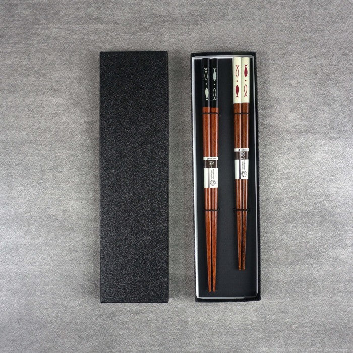Sumpit Jepang Japanese Chopstick ISHIDA Gift 2 Pairs Fish Shadow