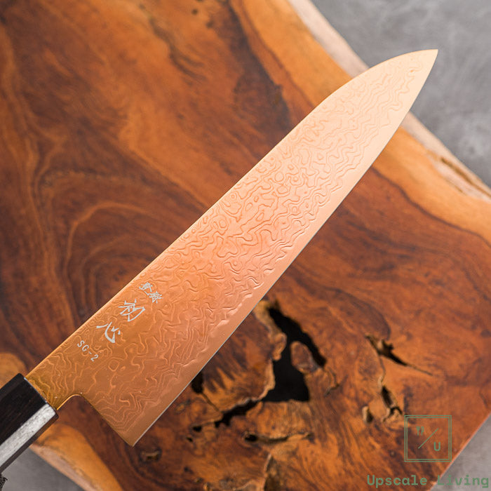 Pisau Dapur Jepang Hatsukokoro Ryuhyo Brown coating SG2 Damascus Gyuto210mm