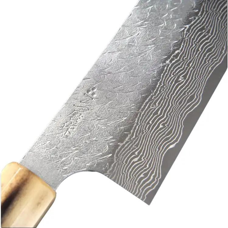 Pisau Dapur Jepang Nigara Hamono SG Strix Damascus Tsuchime  Bunka 170mm