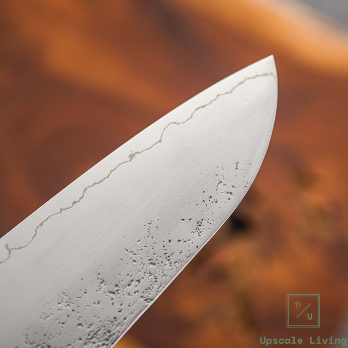 Pisau Serba Guna Jepang Hatsukokoro Ginrei Silver#3 Nashiji Santoku 170mm