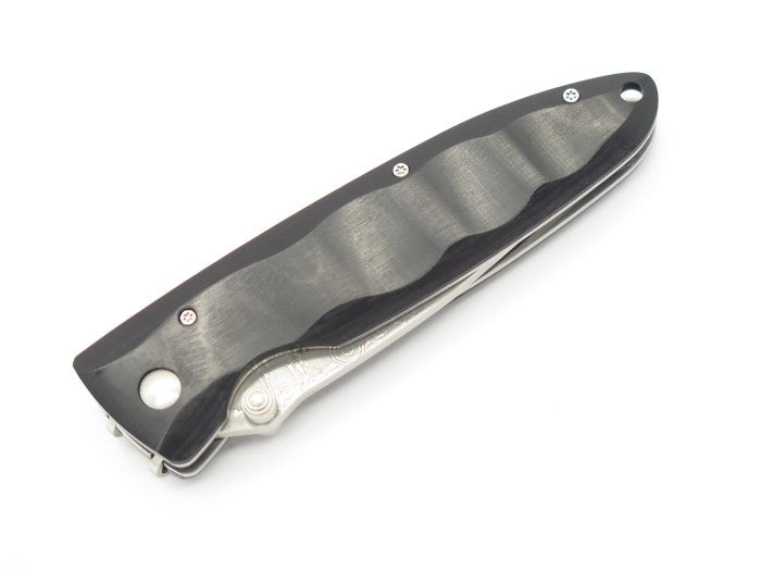 EDC Japanese Folding Knife MCUSTA VG10 Damascus Classic Wave 110mm MC-0017D