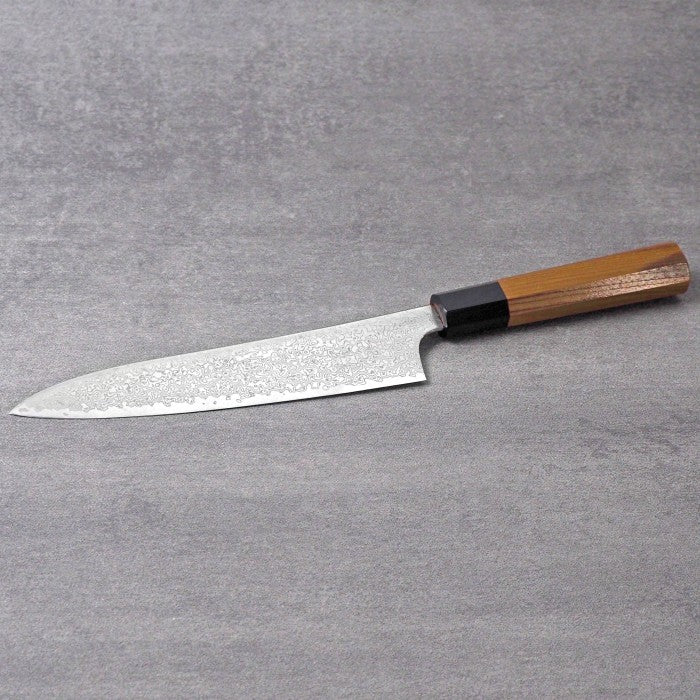 Hatsukokoro Saihyo SG2 Damascus Gyuto 210mm Oct. Teak