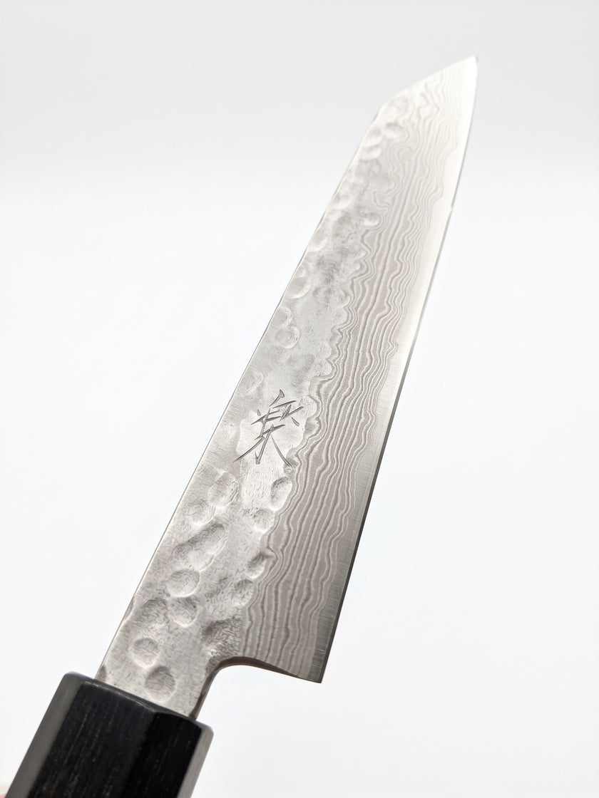 Pisau Dapur Jepang Kuranowa RAKU VG10 Tsuchime Damascus K-Petty 120mm