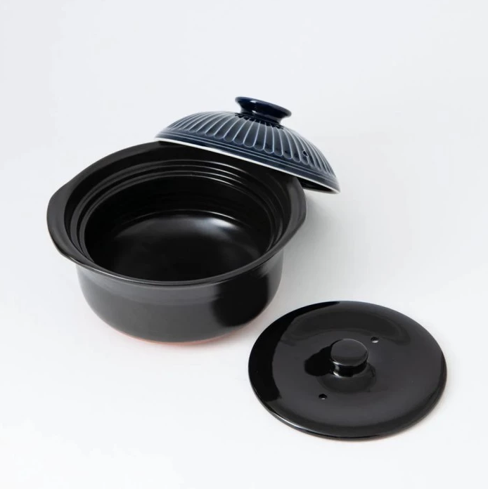 Japanese Ceramic Rice Cooker Pot Bankoyaki Ginpo Kikka 5 Cups